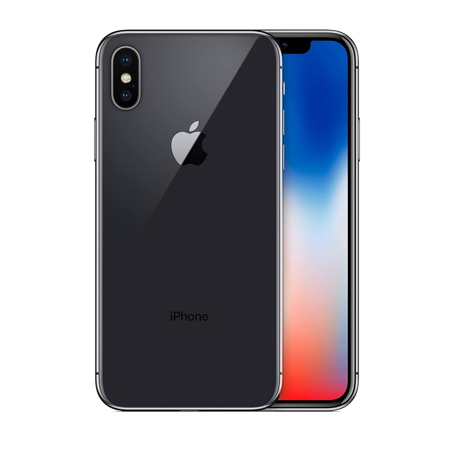 Apple - x's Apple iPhone X, US Version, 256GB, Silver - AT&T (Renewed